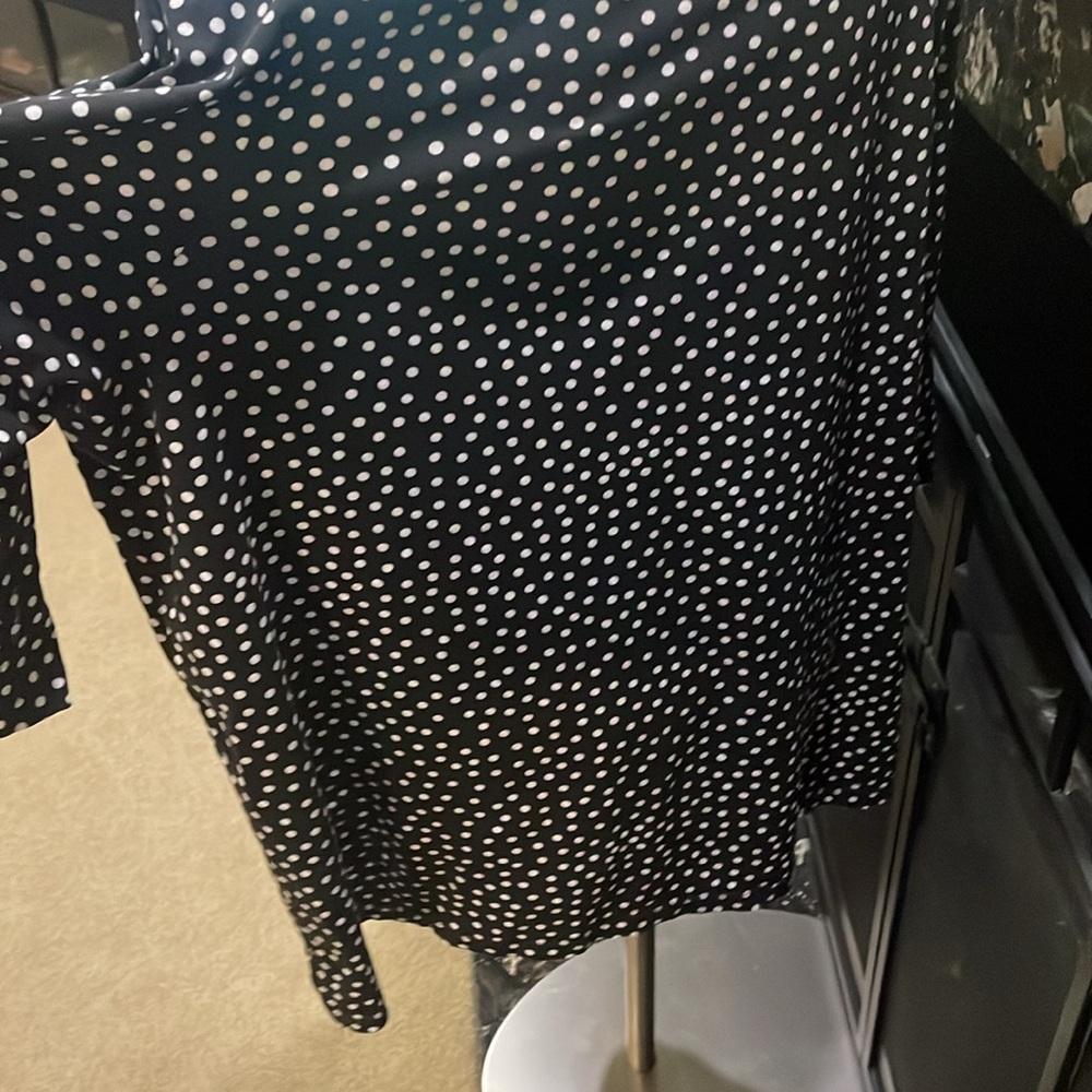 Polka Dot Black and White Dress - Picture 6 of 8